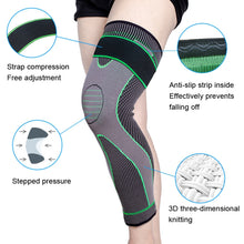 Load image into Gallery viewer, Nylon Knitted Riding Sports Extended Knee Pads, S, M, L