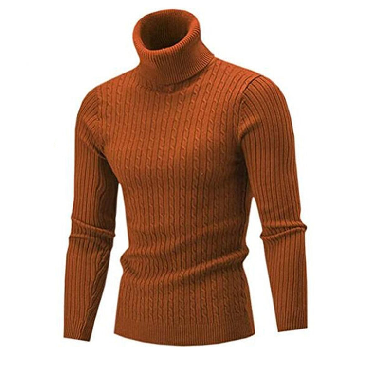 High-Collar Long-Sleeved Men Sweater Casual Thread Knit Clothes, M, L, XL, XXL, XXXL, XXXXL