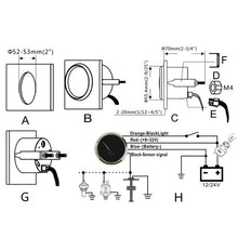 Load image into Gallery viewer, PMW2 DN52mm Car Truck RV Conversion Water Tank Water Level Table, PMW2 BN, PMW2 WS, PMW2 BS, PMW2 WG, PMW2 BG