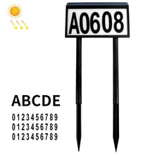 Load image into Gallery viewer, Solar LED Light Control Waterproof Plug Door Light, Style:, 5 Letters + 3 Sets Numbers, 26 Letters + 3 Sets Numbers