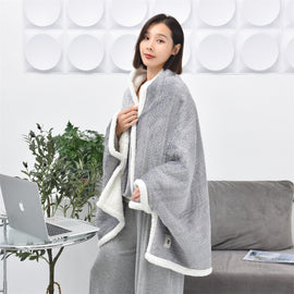 Flannel Thickened Embossed Shawl Blanket Office Air Conditioning Blanket, 80x130cm, 100x150cm