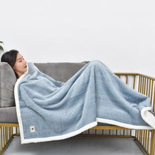 Load image into Gallery viewer, Flannel Thickened Embossed Shawl Blanket Office Air Conditioning Blanket, 80x130cm, 100x150cm