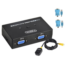 Load image into Gallery viewer, FJGEAR FJ-201UK 2 In 1 Out  KVM Switcher With Desktop Controller With Cable, FJ-201UK