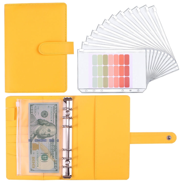 A6 Macaron Notebook PU Loose-leaf Cash Budget Handbook
