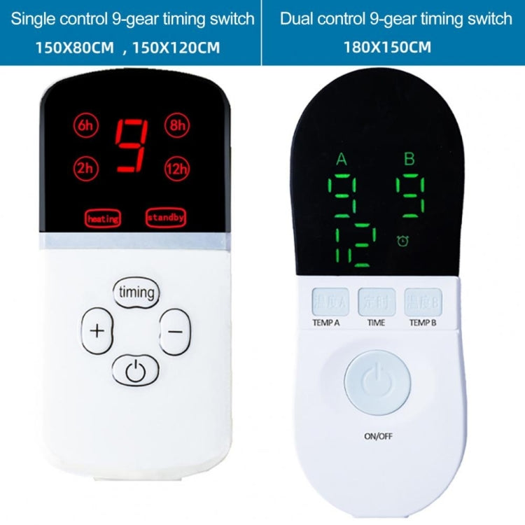 Adjustable Temperature Electric Blanket Electric Mattress, 150x80cm Single Control, 150x120cm Single Control, 180x150cm Double Control