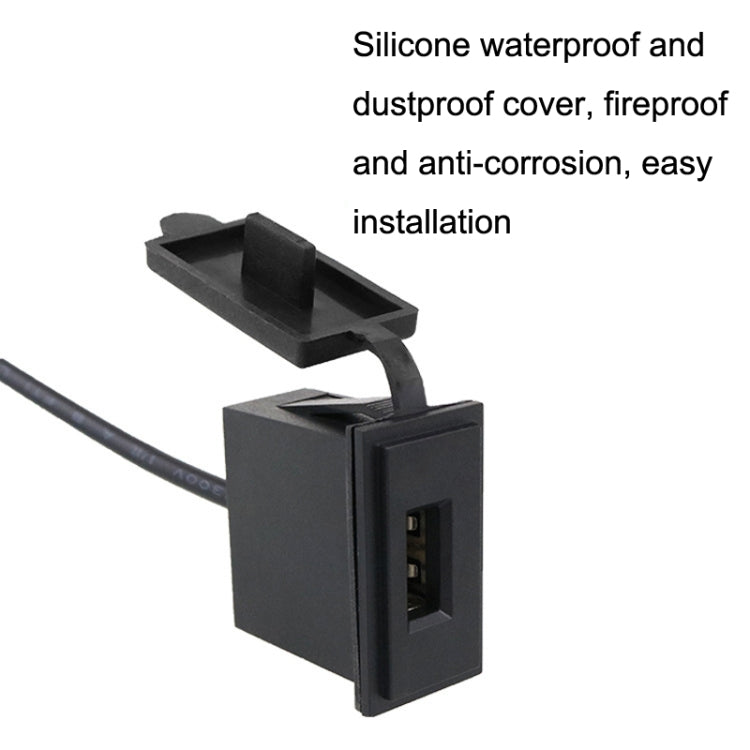 2PCS 2.4 A Motor Boat Trailer Car Modified Square Single USB Car Charger, 2PCS 2.4 A
