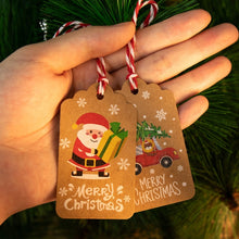 Load image into Gallery viewer, 2 Packs 50pcs/set  Christmas Kraft Paper Tags Gift Wrapping Paper Labels, Series 1, Series 2, Series 3, Series 4, Series 5, Series 6, Series 7, Series 8, Series 9, Series 10, Series 11, Series 12, Series 13, Series 14