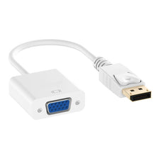 Load image into Gallery viewer, DP to VGA Adapter Wire Square Adapter, Cable Length: 15cm, DP to VGA White, DP to VGA Black