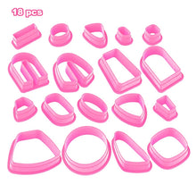 Load image into Gallery viewer, 18 In 1 Soft Clay Earring Molds DIY Handmade Clay Cutter Clay Earrings Making Molds, 18 In 1 (Purple), 18 In 1 (Pink), 18 In 1 (Yellow), 18 In 1 (Blue)