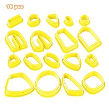 Load image into Gallery viewer, 18 In 1 Soft Clay Earring Molds DIY Handmade Clay Cutter Clay Earrings Making Molds, 18 In 1 (Purple), 18 In 1 (Pink), 18 In 1 (Yellow), 18 In 1 (Blue)