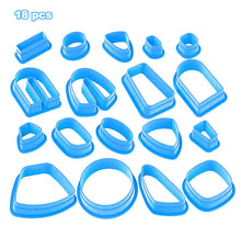 Load image into Gallery viewer, 18 In 1 Soft Clay Earring Molds DIY Handmade Clay Cutter Clay Earrings Making Molds, 18 In 1 (Purple), 18 In 1 (Pink), 18 In 1 (Yellow), 18 In 1 (Blue)