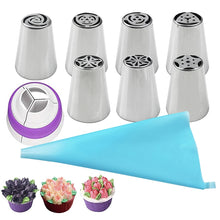 Load image into Gallery viewer, Stainless Steel Laminating Nozzle Set Cake DIY Laminating Nozzle Set Baking Tools, 7PCS/Set, 8PCS/Set, 9PCS/Set, 10PCS/Set, 11PCS/Set, 12PCS/Set, 14PCS/Set, 128PCS/Set
