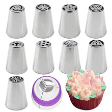 Load image into Gallery viewer, Stainless Steel Laminating Nozzle Set Cake DIY Laminating Nozzle Set Baking Tools, 7PCS/Set, 8PCS/Set, 9PCS/Set, 10PCS/Set, 11PCS/Set, 12PCS/Set, 14PCS/Set, 128PCS/Set