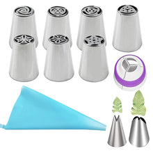 Load image into Gallery viewer, Stainless Steel Laminating Nozzle Set Cake DIY Laminating Nozzle Set Baking Tools, 7PCS/Set, 8PCS/Set, 9PCS/Set, 10PCS/Set, 11PCS/Set, 12PCS/Set, 14PCS/Set, 128PCS/Set