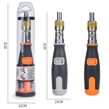 Load image into Gallery viewer, 2050C Portable 10 In 1 Hidden Bits Multi-angle Ratchet Corner Screwdriver Set, 10 In 1 Orange, 10 In 1 Gray
