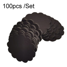 Load image into Gallery viewer, 100pcs /Set Kraft Paper Tags Lace Round Blank Small Label