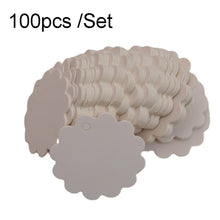 Load image into Gallery viewer, 100pcs /Set Kraft Paper Tags Lace Round Blank Small Label