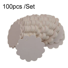 100pcs /Set Kraft Paper Tags Lace Round Blank Small Label