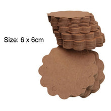 Load image into Gallery viewer, 100pcs /Set Kraft Paper Tags Lace Round Blank Small Label