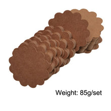 Load image into Gallery viewer, 100pcs /Set Kraft Paper Tags Lace Round Blank Small Label