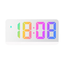 Colorful Fonts LED Electronic Alarm Clock Large Screen Clock