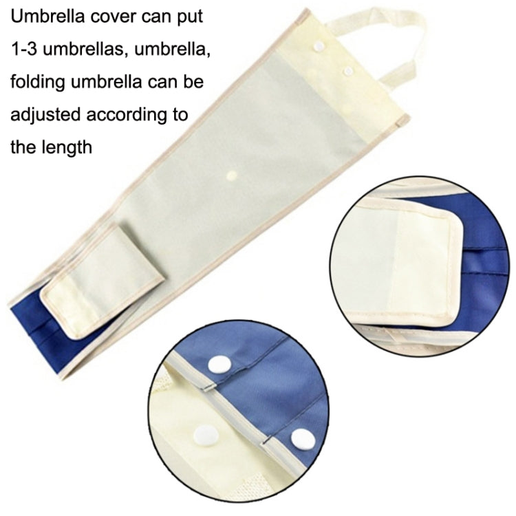 Car Umbrella Cover Foldable Storage Bag Hanging Seat Back Pocket, Blue White