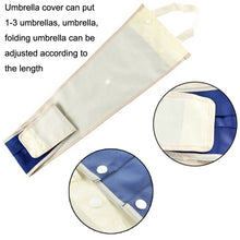 Load image into Gallery viewer, Car Umbrella Cover Foldable Storage Bag Hanging Seat Back Pocket, Blue White