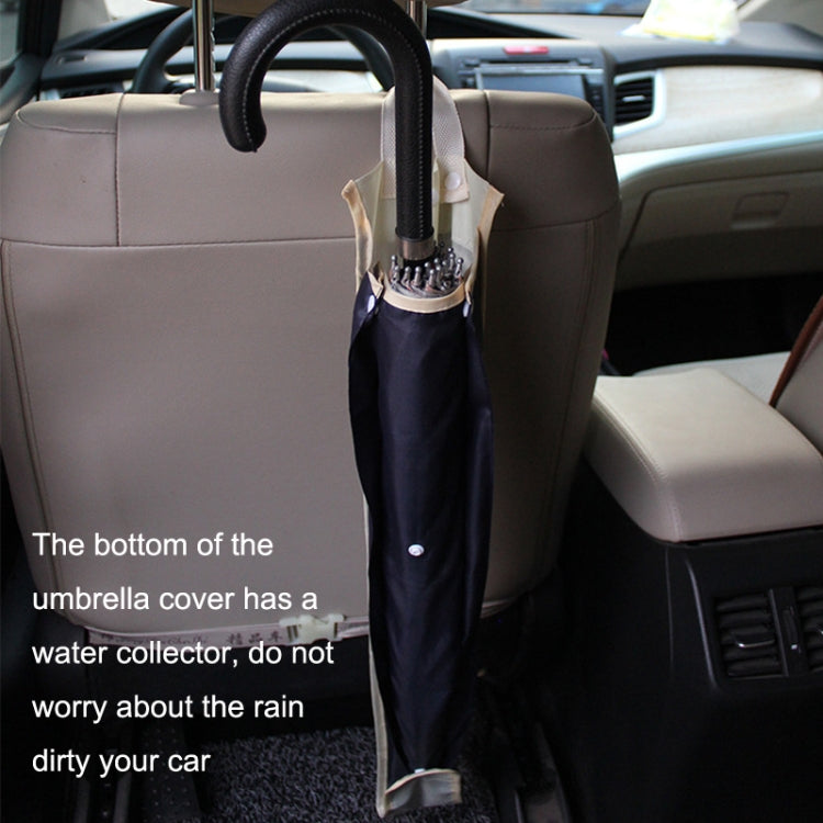 Car Umbrella Cover Foldable Storage Bag Hanging Seat Back Pocket, Blue White