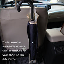 Load image into Gallery viewer, Car Umbrella Cover Foldable Storage Bag Hanging Seat Back Pocket, Blue White