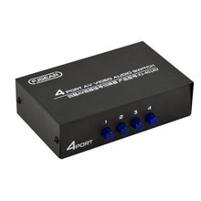 Load image into Gallery viewer, FJGEAR FJ-401AV Lotus Head Interface 4-way AV Audio and Video Switcher, FJ-401AV