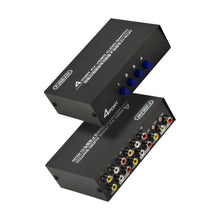 Load image into Gallery viewer, FJGEAR FJ-401AV Lotus Head Interface 4-way AV Audio and Video Switcher, FJ-401AV