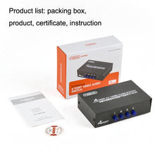 Load image into Gallery viewer, FJGEAR FJ-401AV Lotus Head Interface 4-way AV Audio and Video Switcher, FJ-401AV
