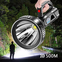 Load image into Gallery viewer, HK788 Strong Handheld Flashlight USB Rechargeable Outdoor Searchlight