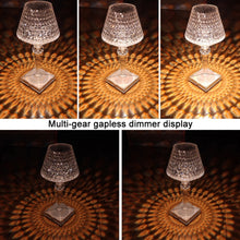 Load image into Gallery viewer, Bedside Crystal Table Lamp LED Wine Glass Night Light, Specification: