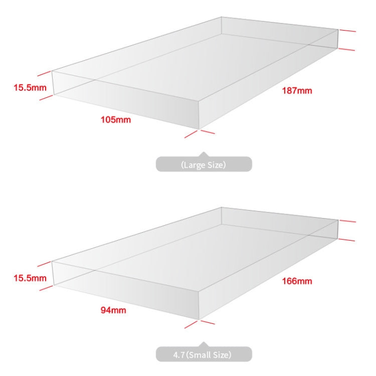 50 PCS  No Printing Full Transparent PVC Phone Case Packaging Box,Size: