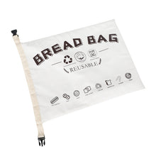 Load image into Gallery viewer, Cotton TPU Bread Bag With Clasp Reusable Storage Bag, Bread Bag White, Bread Bag Beige