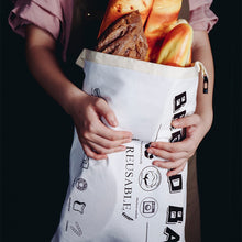 Load image into Gallery viewer, Cotton TPU Bread Bag With Clasp Reusable Storage Bag, Bread Bag White, Bread Bag Beige