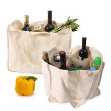 Load image into Gallery viewer, NIEN Compartmentalized Shopping Bag Fruit and Vegetable Handle Canvas Bag, Style:, Shopping Bag Polyester Cotton, Shopping Bag Pure Cotton