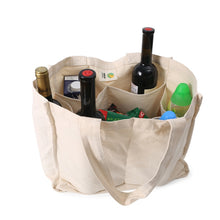 Load image into Gallery viewer, NIEN Compartmentalized Shopping Bag Fruit and Vegetable Handle Canvas Bag, Style:, Shopping Bag Polyester Cotton, Shopping Bag Pure Cotton