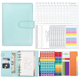 A6 Macaron PU Leather Loose-leaf Notebook Cash Budget Handbook, XJYS-010 Green, XJYS-010  Blue, XJYS-010  Pink, XJYS-010  Purple, XJYS-010 Yellow, XJYS-010 Black