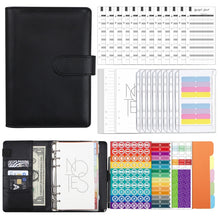 Load image into Gallery viewer, A6 Macaron PU Leather Loose-leaf Notebook Cash Budget Handbook, XJYS-010  Pink, XJYS-010  Purple, XJYS-010 Yellow, XJYS-010 Black, XJYS-010 Green, XJYS-010  Blue