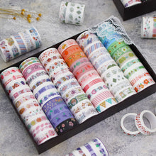 Load image into Gallery viewer, 42001 Cartoon Pattern Hand Account Tape Set Diary Handbook DIY Washi Material, 60Rolls/Box 42001