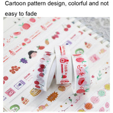 Load image into Gallery viewer, 42001 Cartoon Pattern Hand Account Tape Set Diary Handbook DIY Washi Material, 60Rolls/Box 42001
