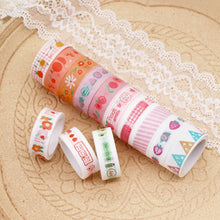 Load image into Gallery viewer, 42001 Cartoon Pattern Hand Account Tape Set Diary Handbook DIY Washi Material, 60Rolls/Box 42001