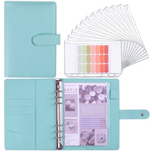 Load image into Gallery viewer, A5 Macaron Notebook PU Loose-leaf Cash Budget Handbook, Gray, Pink, Yellow, Blue, Green, Black