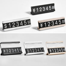 Load image into Gallery viewer, Metal Digital Grain Price Display Micro Standing Plate, Double Layer, Single Layer