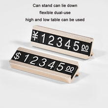 Load image into Gallery viewer, Metal Digital Grain Price Display Micro Standing Plate, Double Layer, Single Layer