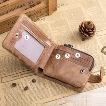 Load image into Gallery viewer, BUFF CAPTAIN 01 Multifunctional Detachable Vintage Leather Buckle Horizontal Wallet, 01(Coffee), 01(Brown)