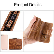 Load image into Gallery viewer, BUFF CAPTAIN 01 Multifunctional Detachable Vintage Leather Buckle Horizontal Wallet, 01(Coffee), 01(Brown)
