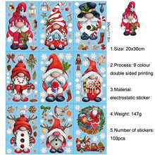 Load image into Gallery viewer, Christmas Static Glass Window Decoration Background Decorative Stickers, Dwarf, White Midget, Santa Claus+ Penguins, Santa Claus, White Santa Claus, Snowman, Ghost Elf